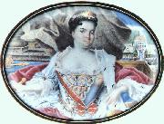 Murano, Andrea da Portrait of Catherine I in front of Ekaterinhov oil painting